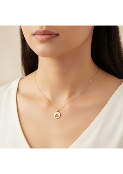 14 Ayar Altın Kolye Ucu tekne GM448 1 gr