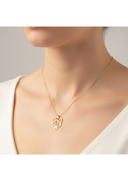 14 Ayar Altın Kolye Ucu Tülkü GM1961 1 gr