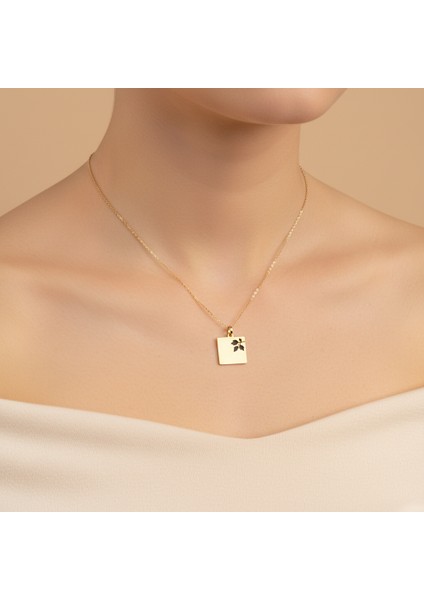 Tabitela 8 Ayar Altın Kolye Ucu Yaprak GM1186 1 gr