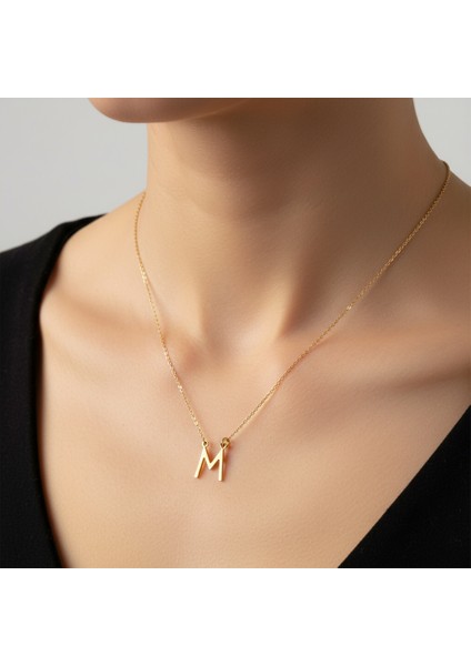 8 Ayar Altın Kolye Ucu Harf M GM2994 0.5 gr