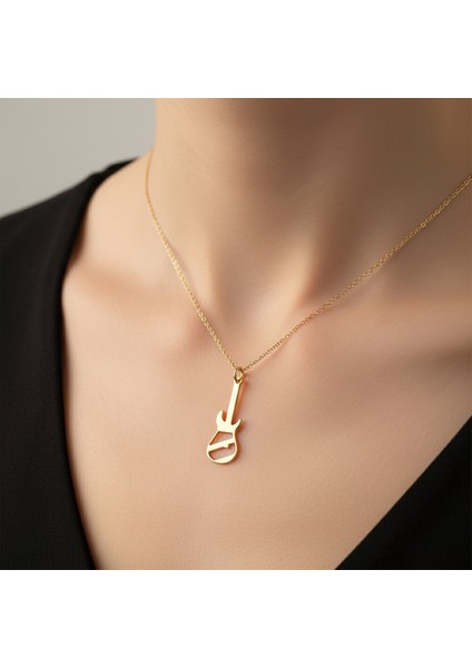 14 Ayar Altın Kolye Ucu gitar GM167 1 gr