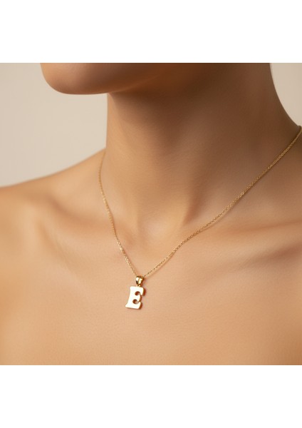 14 Ayar Altın Kolye Ucu Harf E GM2889 1 gr