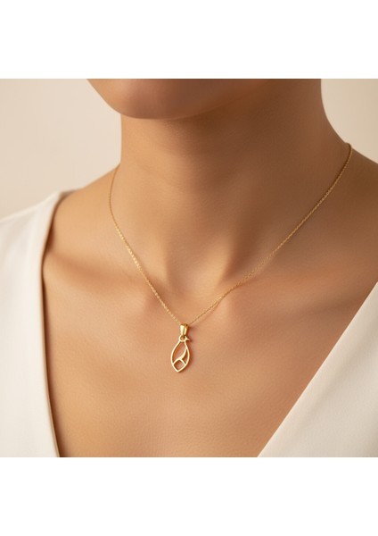 14 Ayar Altın Kolye Ucu Penguen GM2407 0.5 gr