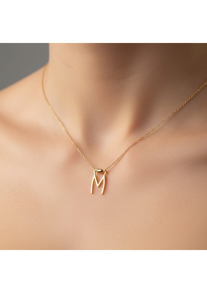 14 Ayar Altın Kolye Ucu Harf M GM2997 1 gr