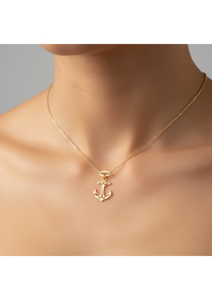 14 ayar altın kolye tekne GM446 1 gr