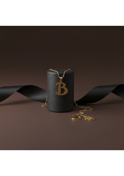 14 Ayar Altın Kolye Ucu Harf B GM2690 0.5 gr modelleri