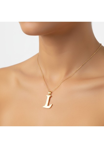 14 Ayar Altın Kolye Ucu Harf L GM2929 1 gr