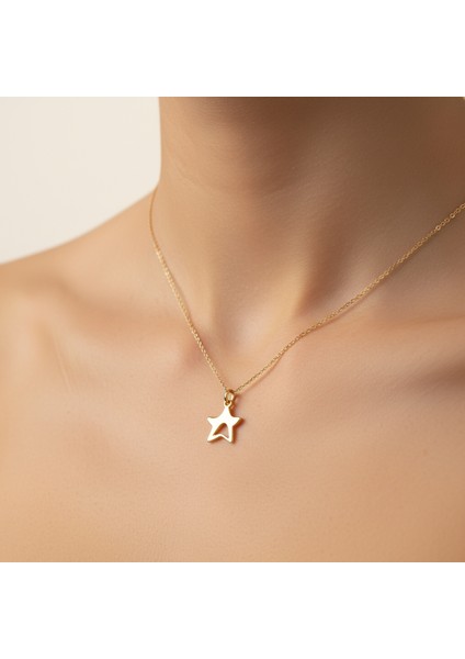 14 Ayar Altın Kolye Ucu yıldız GM781 1 gr