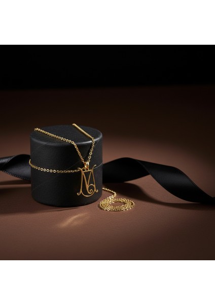 Tabitela 8 Ayar Altın Kolye Ucu "m"harfi GM684 1 gr modelleri