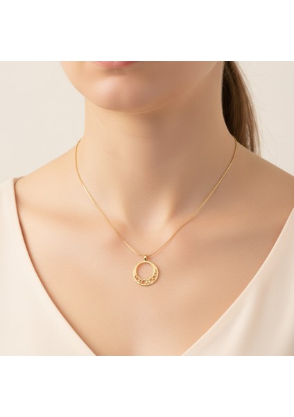 Tabitela 14 Ayar Altın Kolye Ucu Yuvarlak GM878 1 gr