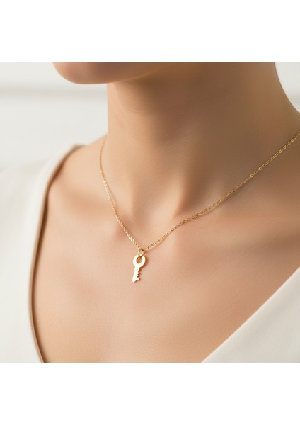 14 ayar altın kolye anahtar GM210 1 gr