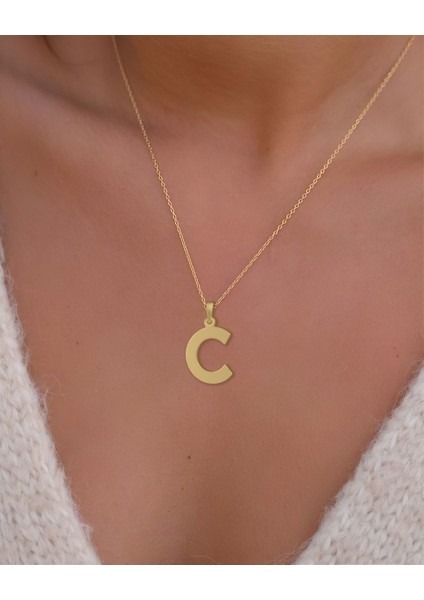 14 Ayar Altın Kolye Ucu Harf C GM2862 0.5 gr fırsatları