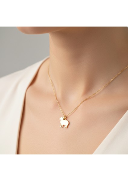 14 Ayar Altın Kolye Ucu Keçi GM2355 1 gr