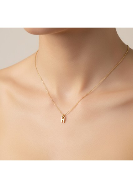 14 Ayar Altın Kolye Ucu Harf H GM2814 1 gr