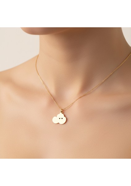 Tabitela 8 Ayar Altın Kolye Ucu Bulut GM555 0.5 gr