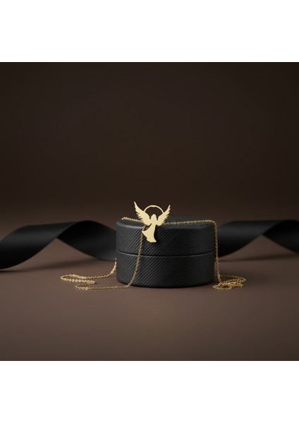 14 Ayar Altın Kolye Ucu melek GM158 1 gr modelleri