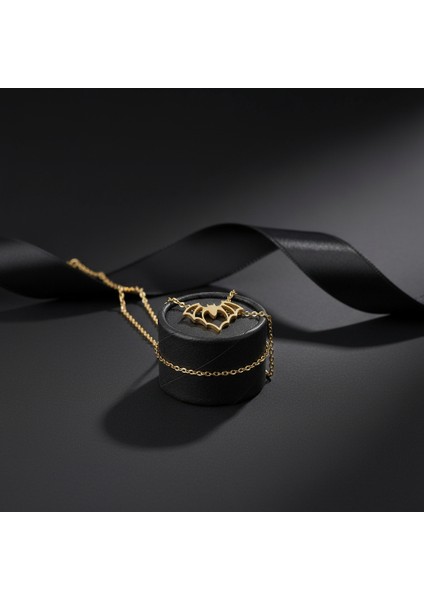 8 Ayar Altın Kolye Ucu Yırtıcı Yarasa GM2123 0.5 gr modelleri