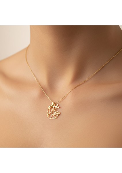 14 Ayar Altın Kolye Ucu tembel GM67 1 gr