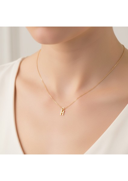 14 Ayar Altın Kolye Ucu Harf H GM2823 1 gr