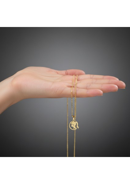 Tabitela 8 Ayar Altın Kolye Ucu Kız GM1060 0.5 gr fiyatları