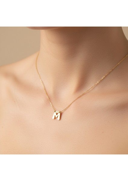 14 Ayar Altın Kolye Ucu Harf M GM3002 1 gr