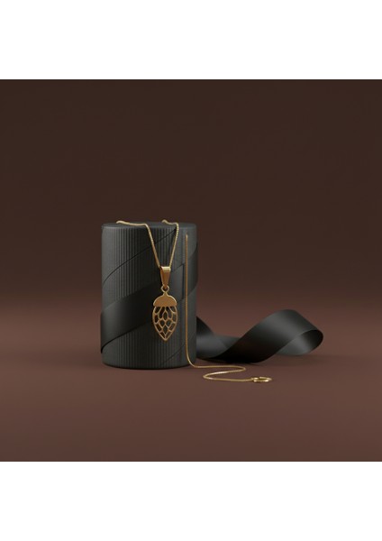 8 Ayar Altın Kolye Ucu Meşe GM3464 0.5 gr modelleri