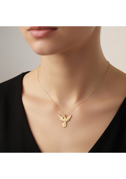 14 Ayar Altın Kolye Ucu Melek GM3269 0.5 gr