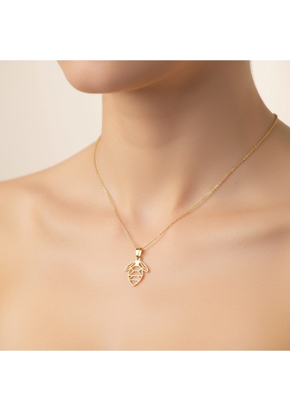 8 Ayar Altın Kolye Ucu Arı GM1895 1 gr