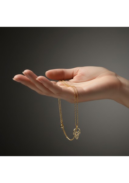 14 Ayar Altın Kolye Ucu Boğa GM3124 0.5 gr fiyatları