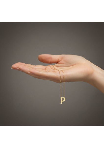 14 Ayar Altın Kolye Ucu "P"harfi GM718 1 gr fiyatları