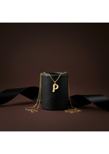 14 Ayar Altın Kolye Ucu "P"harfi GM718 1 gr modelleri