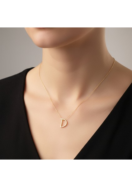 14 Ayar Altın Kolye Ucu "D"harfi GM623 1 gr