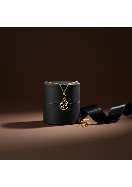 14 Ayar Altın Kolye Ucu nota GM18 1 gr modelleri