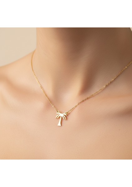 14 Ayar Altın Kolye Ucu hurma ağacı GM154 1 gr