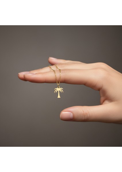 14 Ayar Altın Kolye Ucu hurma ağacı GM154 1 gr fiyatları