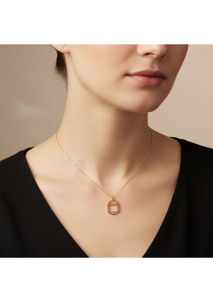 14 ayar altın kolye kapı GM806 1 gr