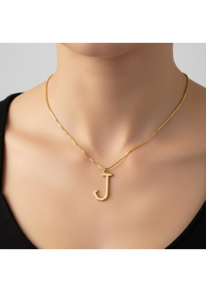 14 Ayar Altın Kolye Ucu Harf J GM2791 0.5 gr