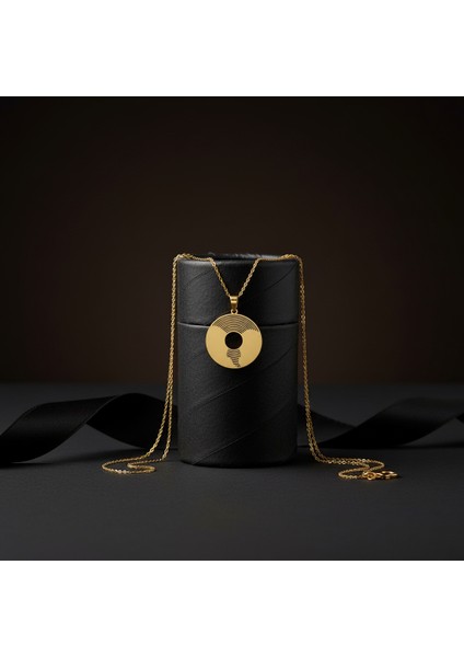 14 Ayar Altın Kolye Ucu Gramofon Plakası GM1761 0.5 gr modelleri