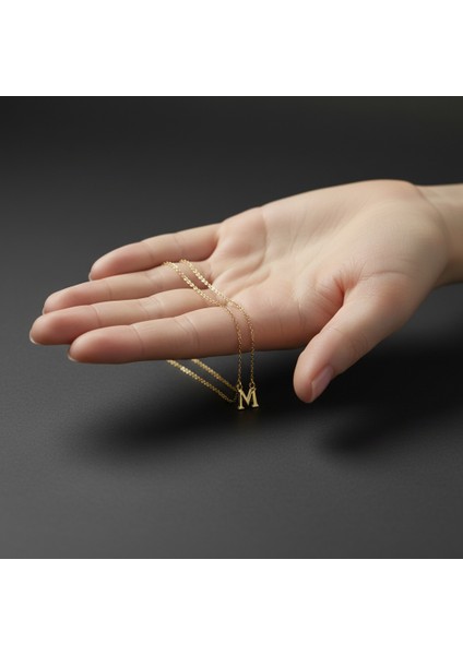 14 Ayar Altın Kolye Ucu Harf M GM3008 1 gr fiyatları