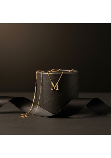 14 Ayar Altın Kolye Ucu Harf M GM3008 1 gr modelleri