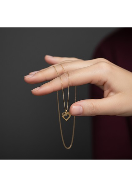 14 Ayar Altın Kolye Ucu kalp GM415 1 gr fiyatları