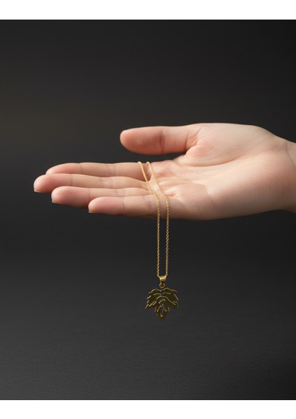 14 Ayar Altın Kolye Ucu Yaprak GM1788 0.5 gr fiyatları