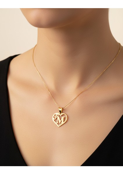 14 Ayar Altın Kolye Ucu Harf M GM2584 1 gr