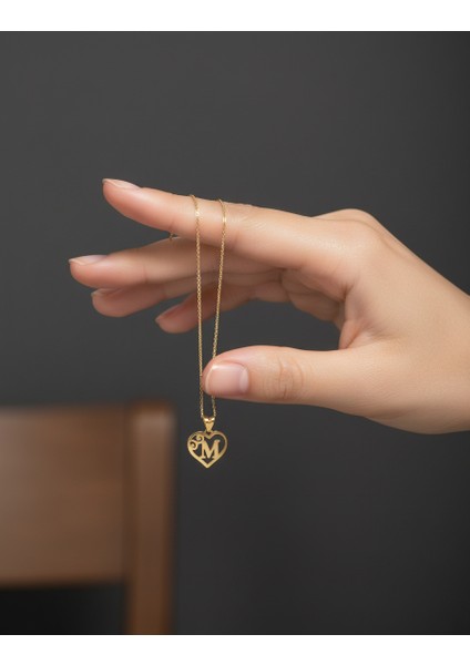 14 Ayar Altın Kolye Ucu Harf M GM2584 1 gr fiyatları