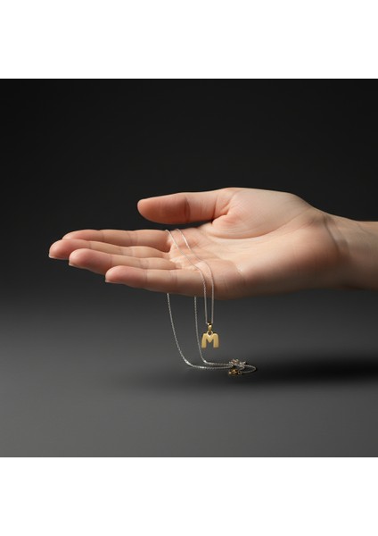 14 Ayar Altın Kolye Ucu "m"harfi GM690 0.5 gr fiyatları
