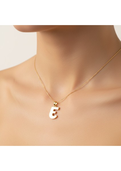 14 Ayar Altın Kolye Ucu Harf E GM2884 0.5 gr