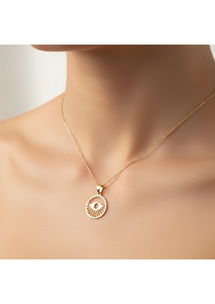 14 Ayar Altın Kolye Ucu Horus'un Gözü GM3649 1 gr