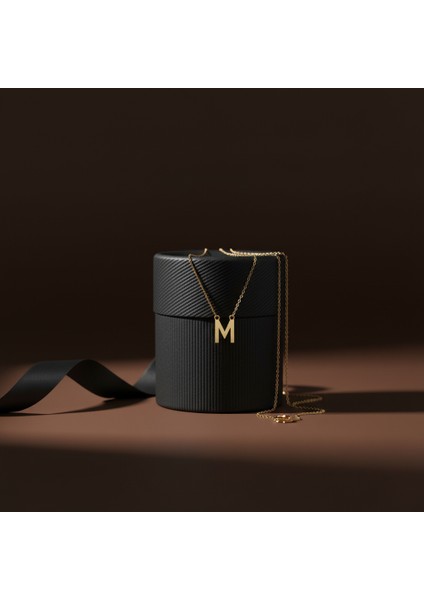 14 Ayar Altın Kolye Ucu Harf M GM3009 1 gr modelleri