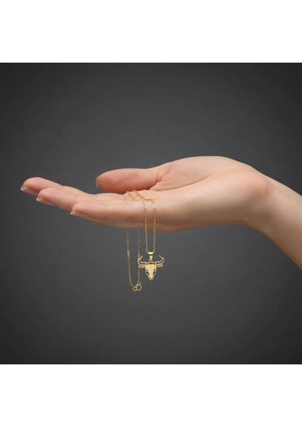 8 Ayar Altın Kolye Ucu Boğa GM3123 0.5 gr fiyatları