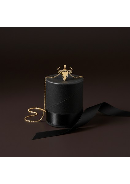 8 Ayar Altın Kolye Ucu Boğa GM3123 0.5 gr modelleri